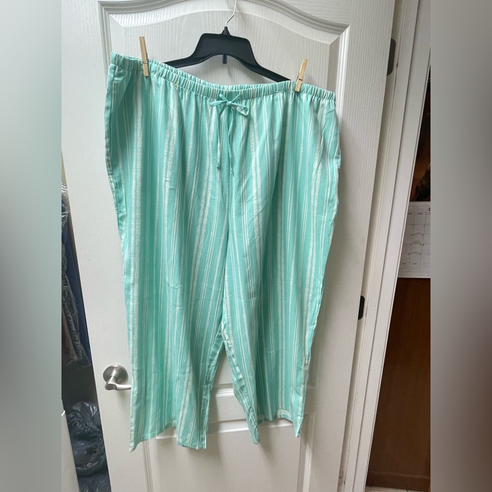 Sonoma Mint Green Striped Pajama Pants